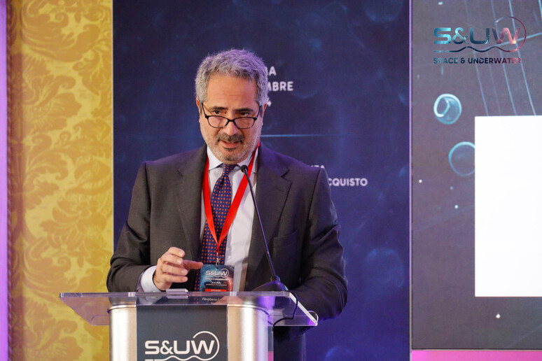 L 'Amministratore Delegato di Fincantieri, Pierroberto Folgiero, alla Space & Underwater Conference 2024 © ANSA/Cybersecuriry Italia