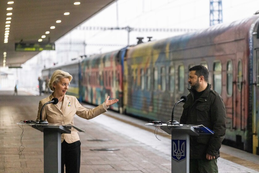 Von der Leyen in visita a Kiev, incontro con Zelensky © ANSA/dpa/european newsroom