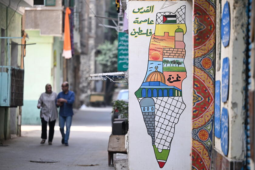 Cairo street art in solidarity with Palestinian people as October 7th anniversary approaches