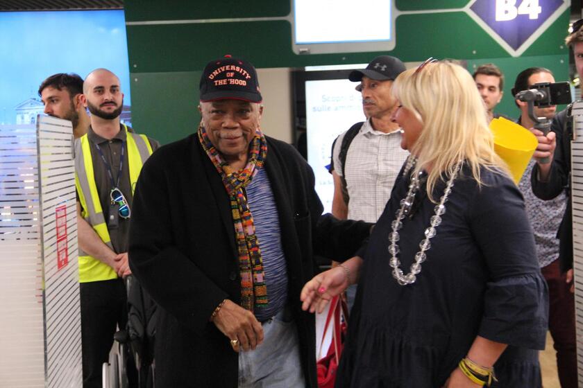 Quincy Jones a Fiumicino,al pianoforte con Alfredo Rodriguez